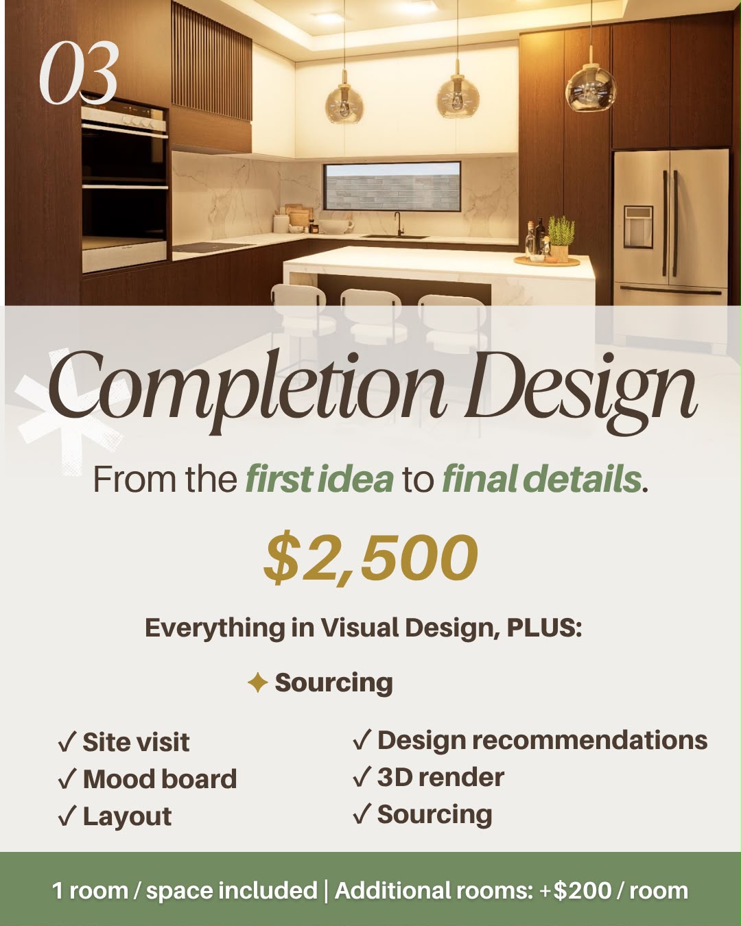 Completion Design package — $2,500