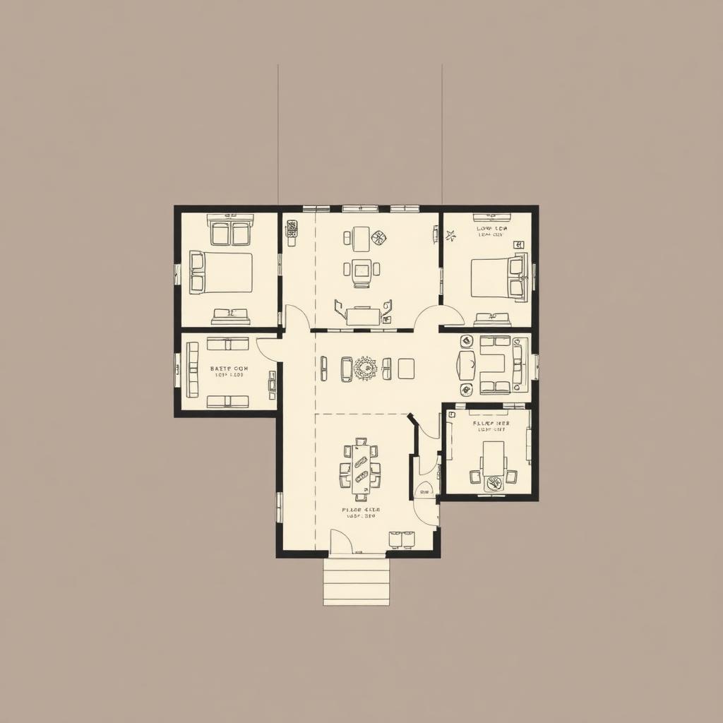 Detailed residential floor plan