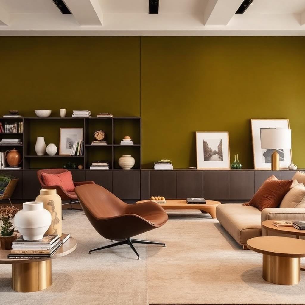 Designer showroom with curated furniture